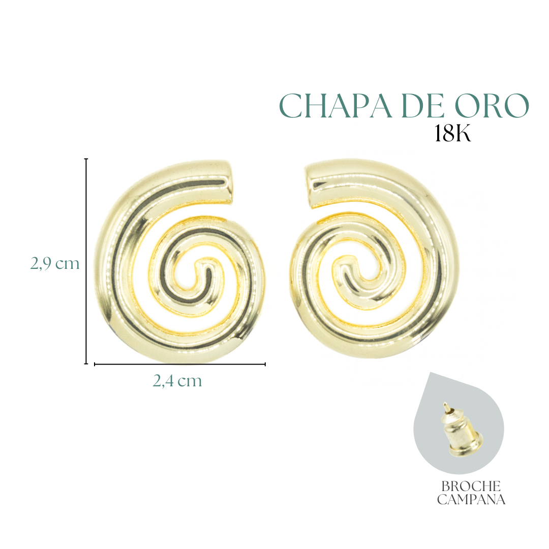 Collection of Arete espiral dorado in a gallery layout