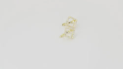 Collection of Arete Cubo Dorado Con Zirconia in a gallery layout