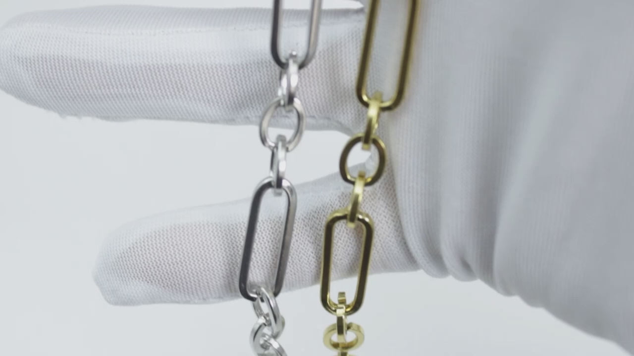 Collection of Pulsera de Eslabones color Plata en Acero Inoxidable in a gallery layout